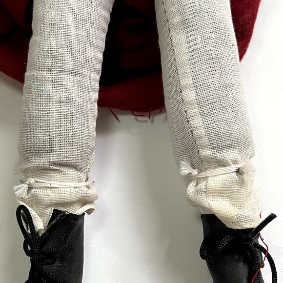 Vintage Bisque Porcelain Painted Face Christmas Doll 18" - Picture 7 of 7